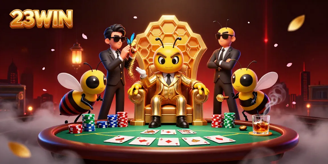 Experience the vibrant casino scene at 23WIN with a wealthy mob boss orchestrating strategies in a dynamic setting.