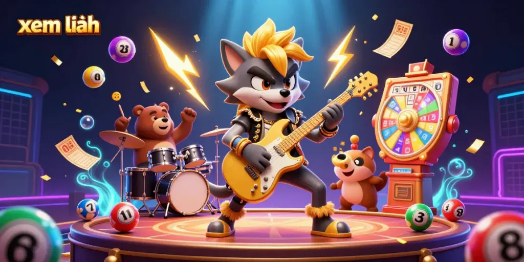 Xem thêm and enjoy dynamic casino games with a rock star wolf and drummer bear in an electric performance.