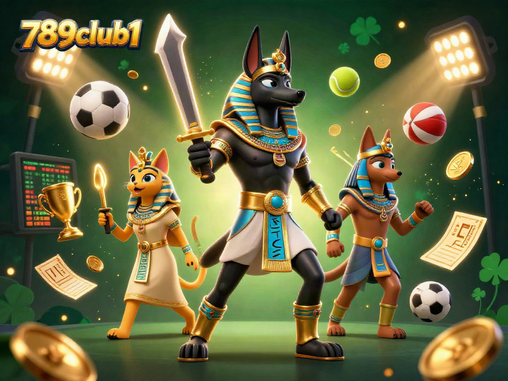 Engage with thrilling gameplay at 789club1 in this vibrant 3D casino illustration.