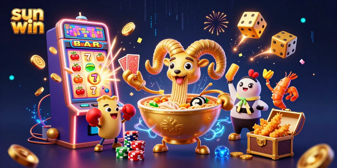 Engage in exciting gameplay with sun win, featuring a vibrant casino scene with dynamic characters and elements.