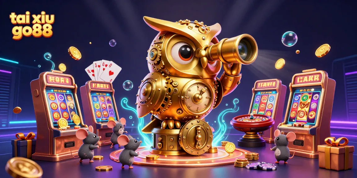 Join the fun at tai xiu go88 with vibrant casino action featuring our clockwork owl and lively gaming elements.