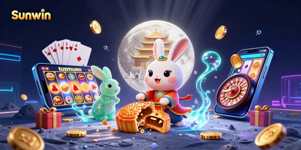Play and win with Sunwin in an exciting 3D casino scene featuring thrilling games and luck.