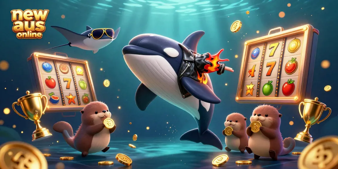 Experience thrilling wins at new aus online casino with slots, orcas, and shimmering treasures.