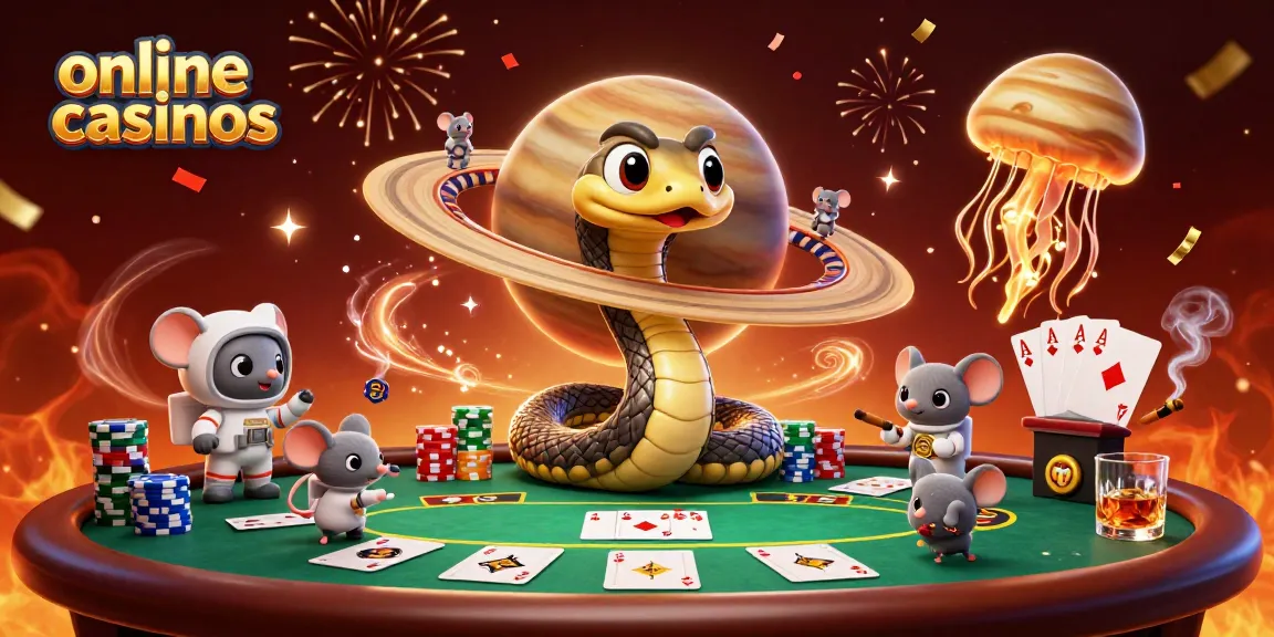 Play thrilling games at online casinos with astronaut mice betting on cosmic roulette!