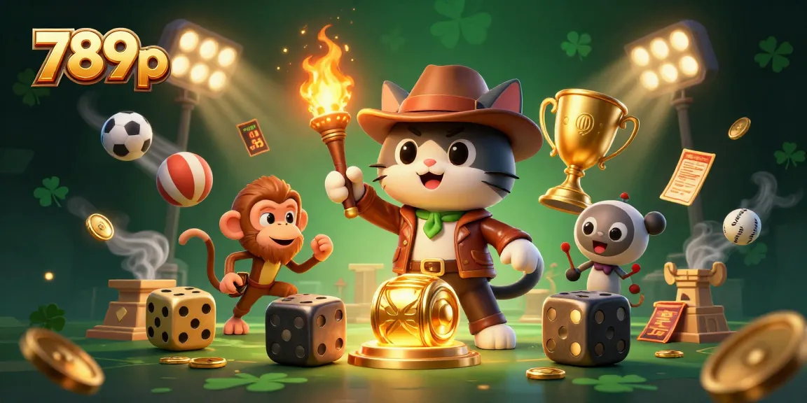 Experience thrilling adventures at 789p while discovering golden casino artifacts surrounded by dynamic sports elements.